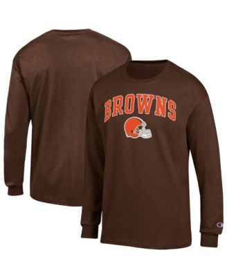 Men's Cleveland Browns Screen-Print Cotton Long Sleeve T-Shirt