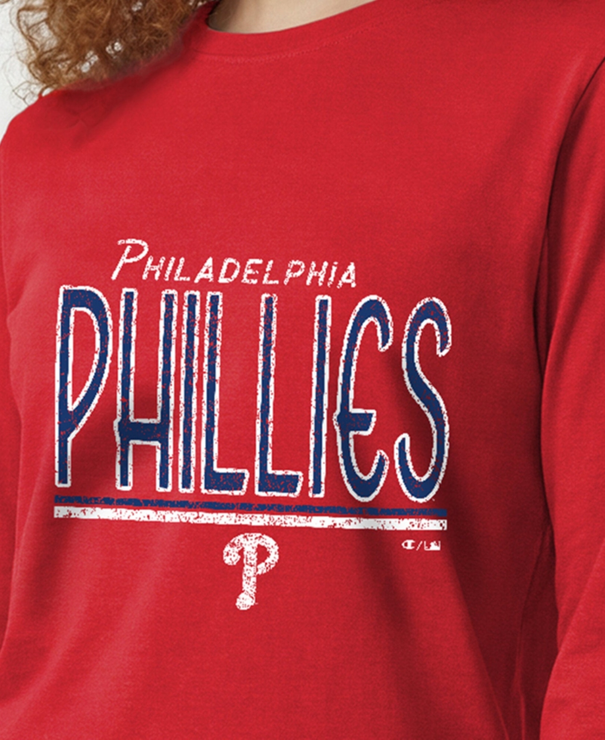 Champion Women's Philadelphia Phillies Long-Sleeve Crewneck T-Shirt