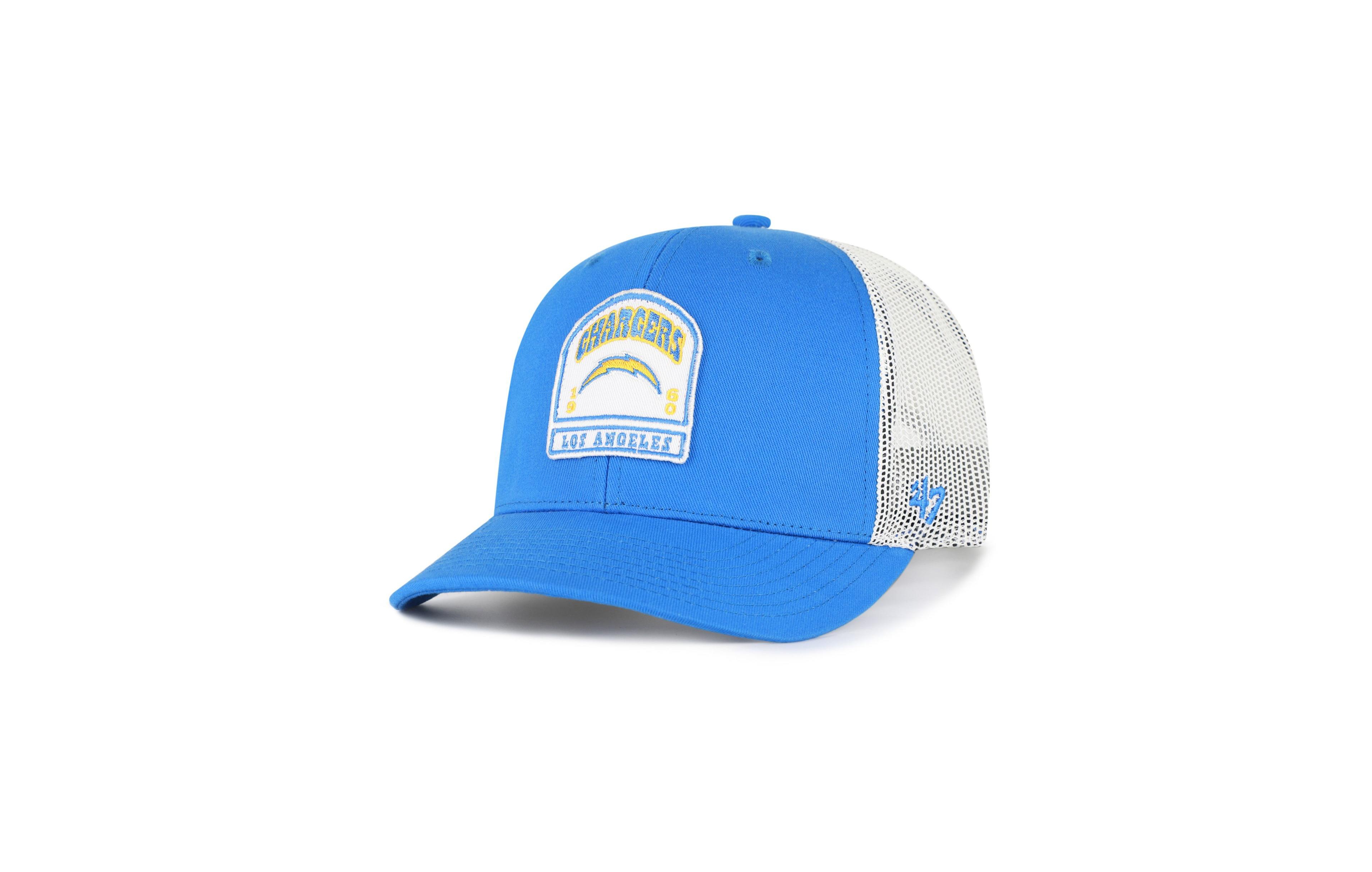 '47 Brand Men's Powder Blue Los Angeles Chargers Headstone Trucker Adjustable Hat