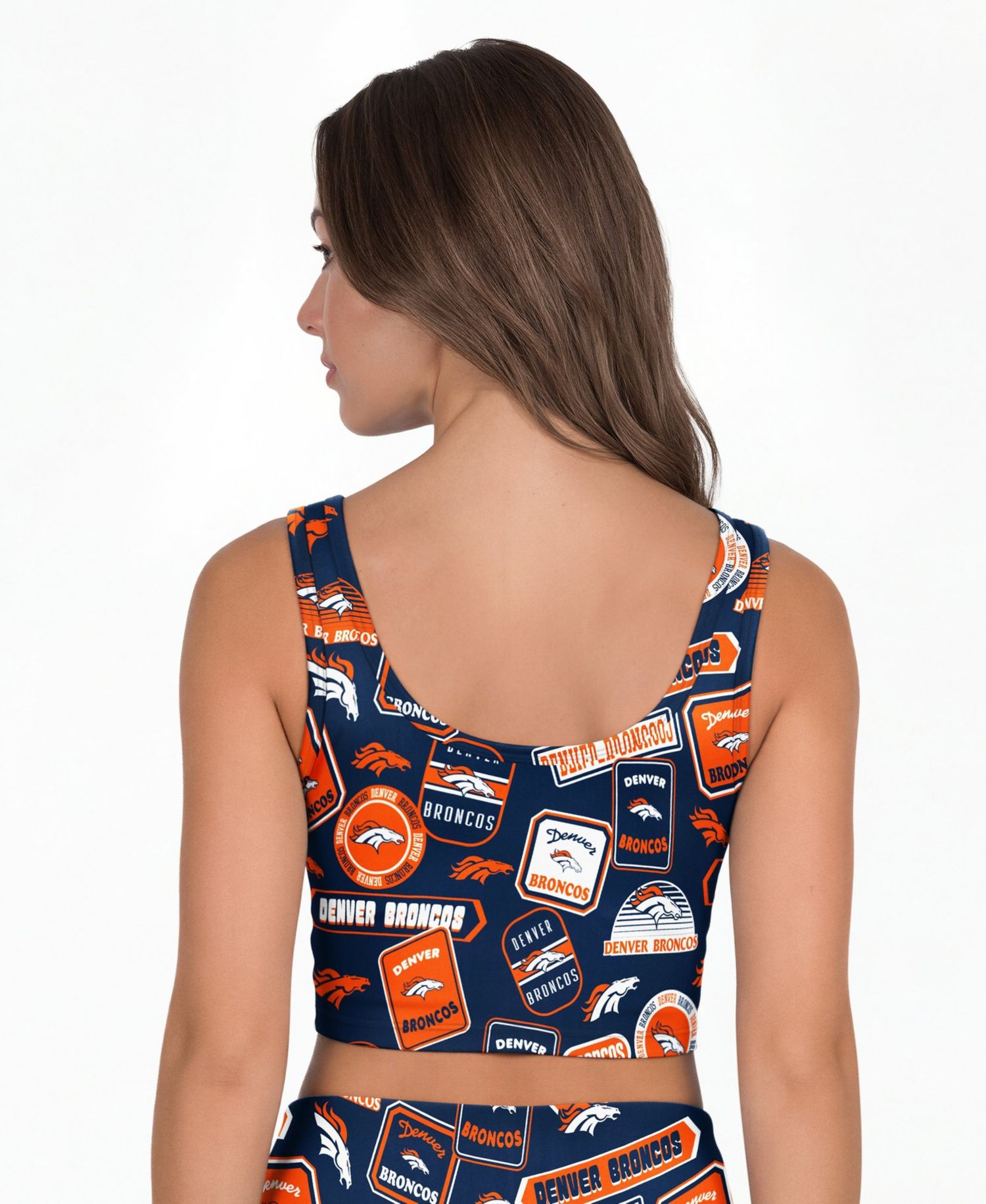 Women's Denver Broncos Grady Wireless Allover Print Bralette