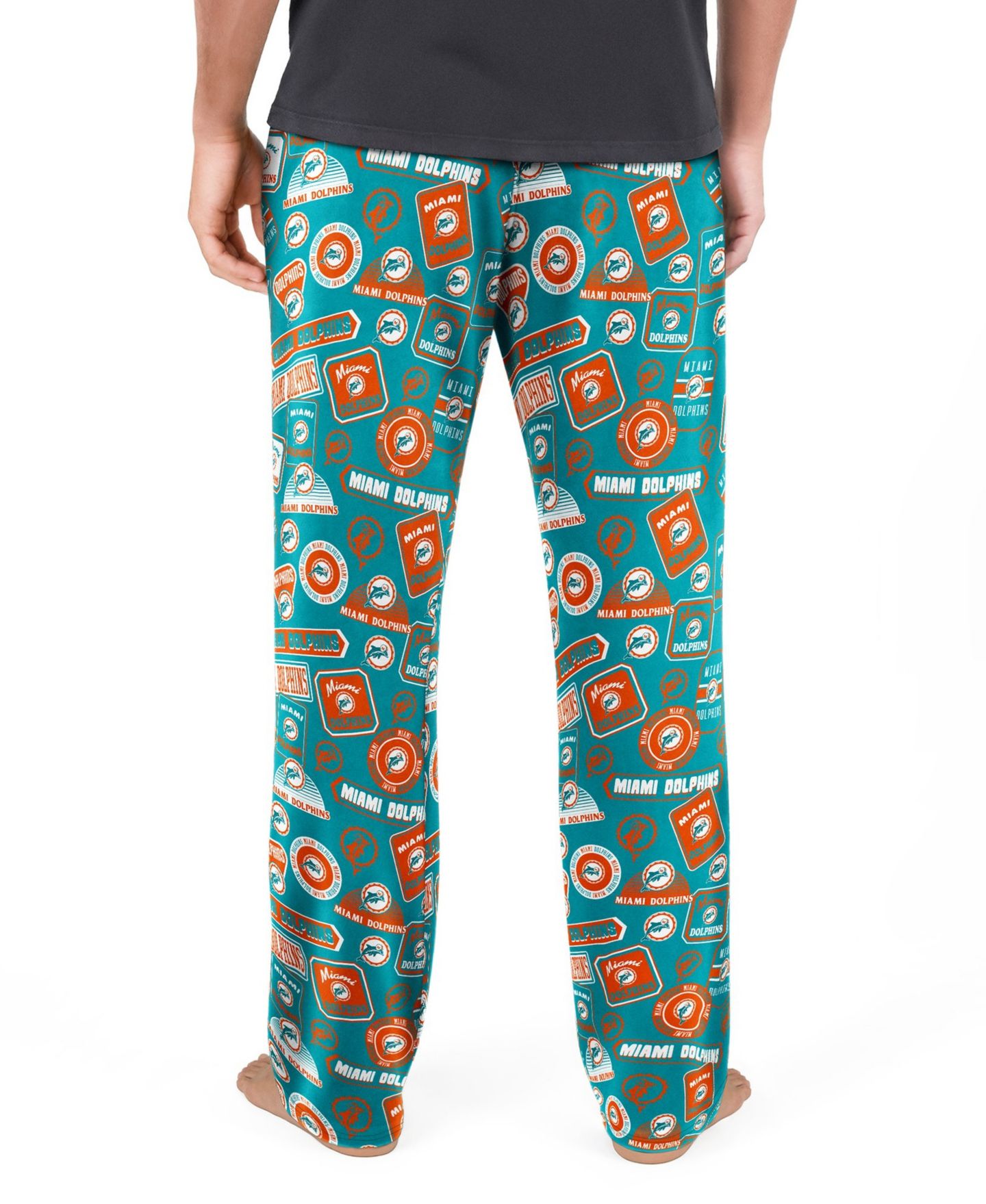 Мужские брюки Concepts Sport Miami Dolphins Throwback Logo Grady Relaxed-Fit Stretch Jersey-Knit — фото 2
