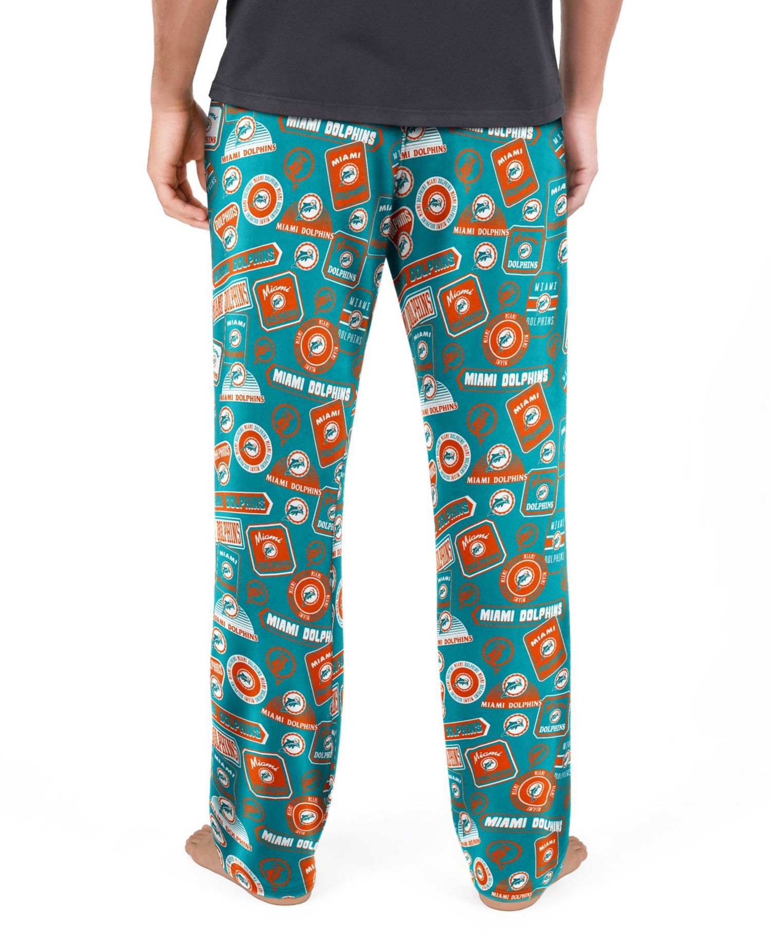 Men's Miami Dolphins Throwback Logo Grady Relaxed-Fit Stretch Jersey-Knit Pants