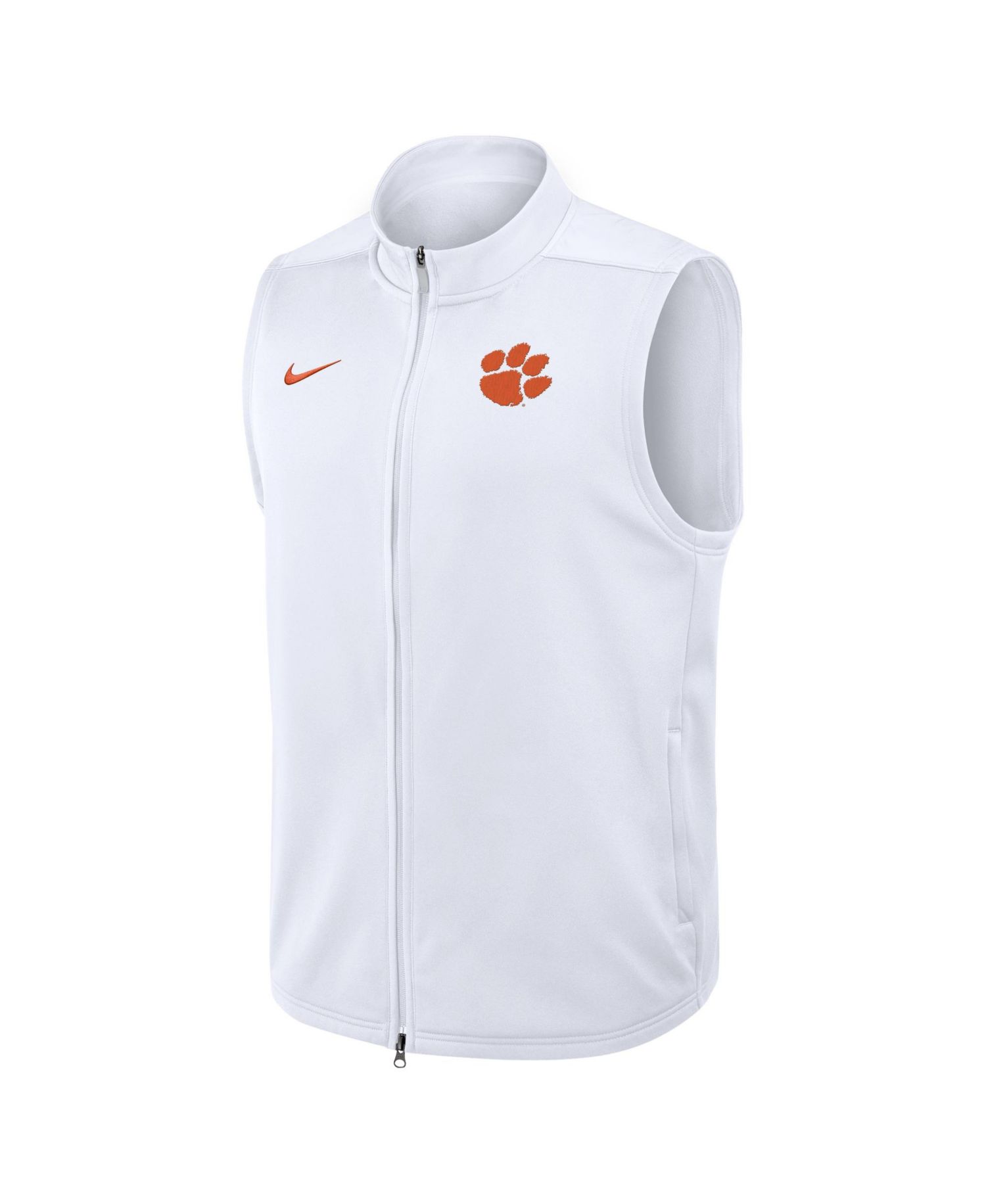 Men's White Clemson Tigers Primetime Victory Therma-FIT Full-Zip Vest