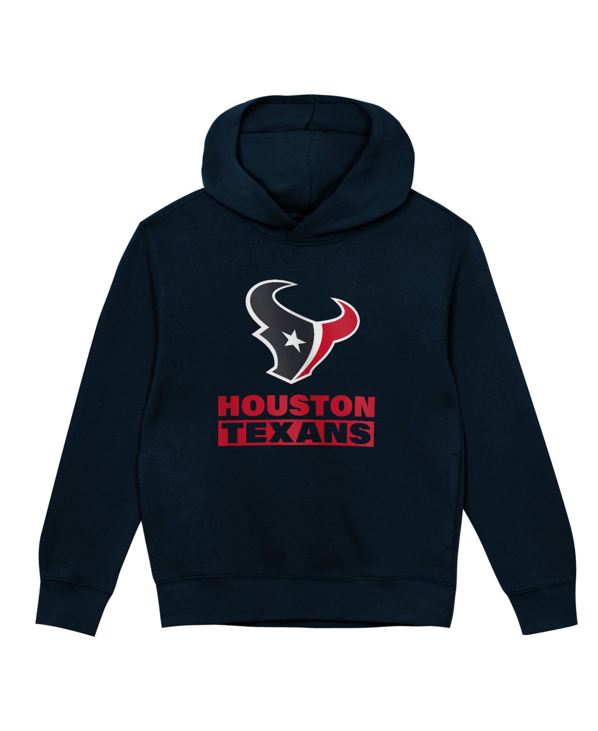 Outerstuff Toddler Boys' 2T-5T Houston Texans Back to Basics Fleece-Lined Rib-Knit Cotton-Blend Hoodie
