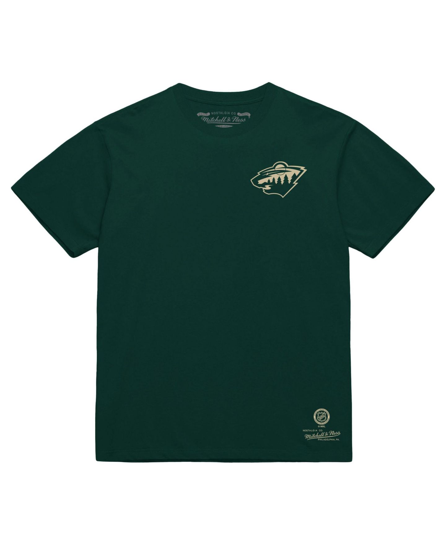 Мужская футболка Mitchell & Ness Green Minnesota Wild Core Penalty Box 3.0 — фото 3
