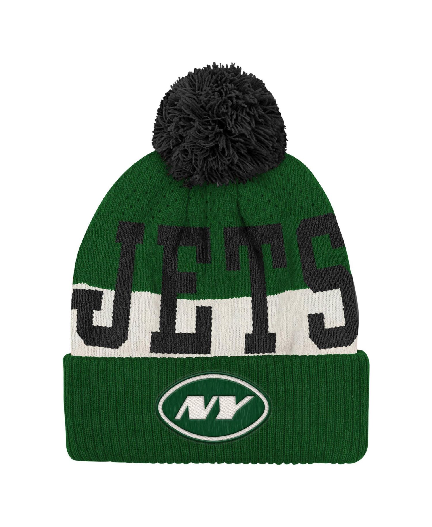 Big Boys and Girls New York Jets Modern Fan Cuffed Pom Knit Hat