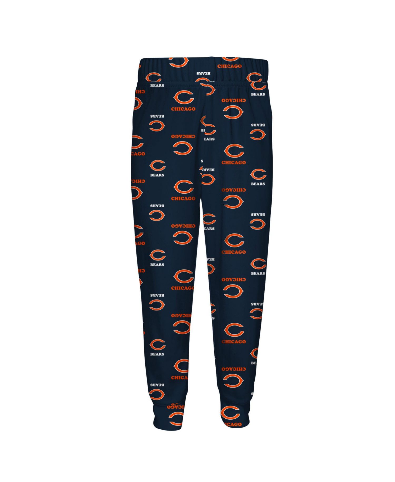 Big Boys and Girls Navy Chicago Bears All-Over-Print Long Sleeve T-Shirt and Pants Sleep Set