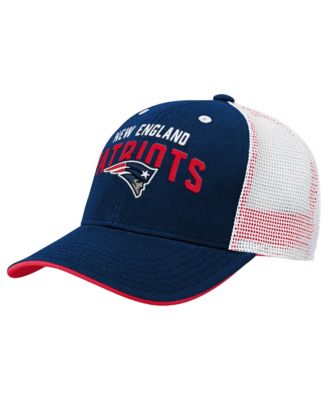 Kids' New England Patriots Core Lockup Trucker Structured-Fit Snapback Adjustable Hat