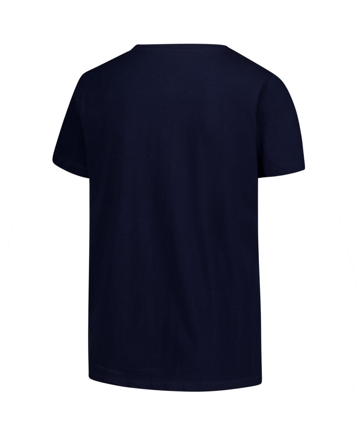 Fanatics Plus New England Patriots Arch Over Logo V-Neck Screen Print T-Shirt