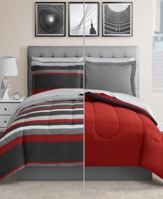Austin Stripe/Solid Reversible 8 Pc. Comforter Set