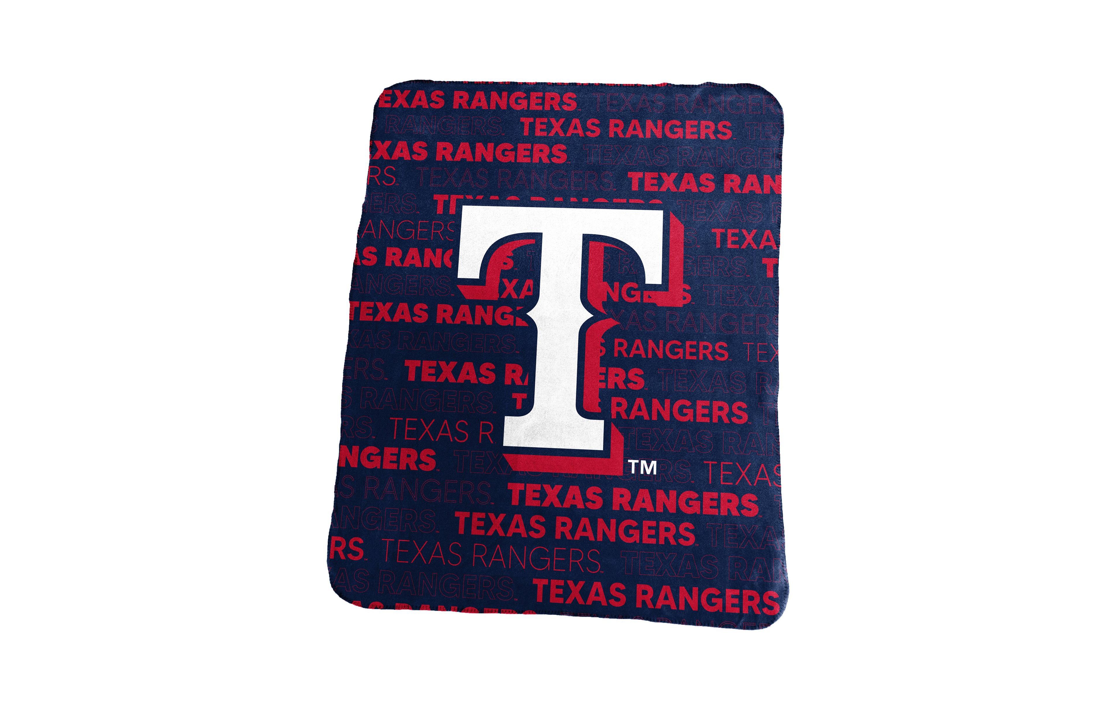 Logo Brands Texas Rangers 50" x 60" Classic Fleece Throw Blanket