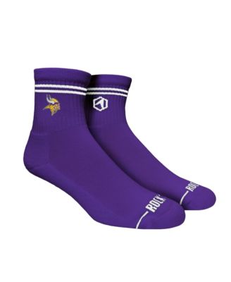 Men's and Women's Minnesota Vikings Stripe Quarter Socks