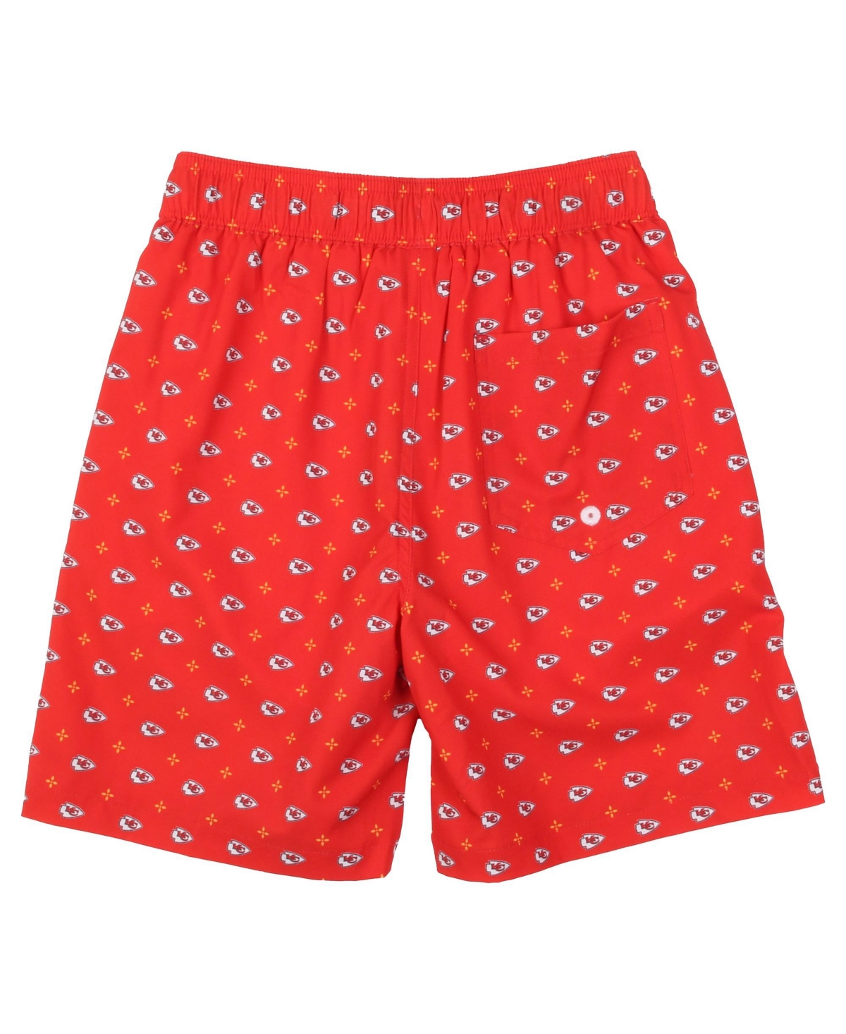 Wes & Willy Boys' 4-20 and Girls' 4-16 Kansas City Chiefs Fleur Four-Way-Stretch Swim Trunks