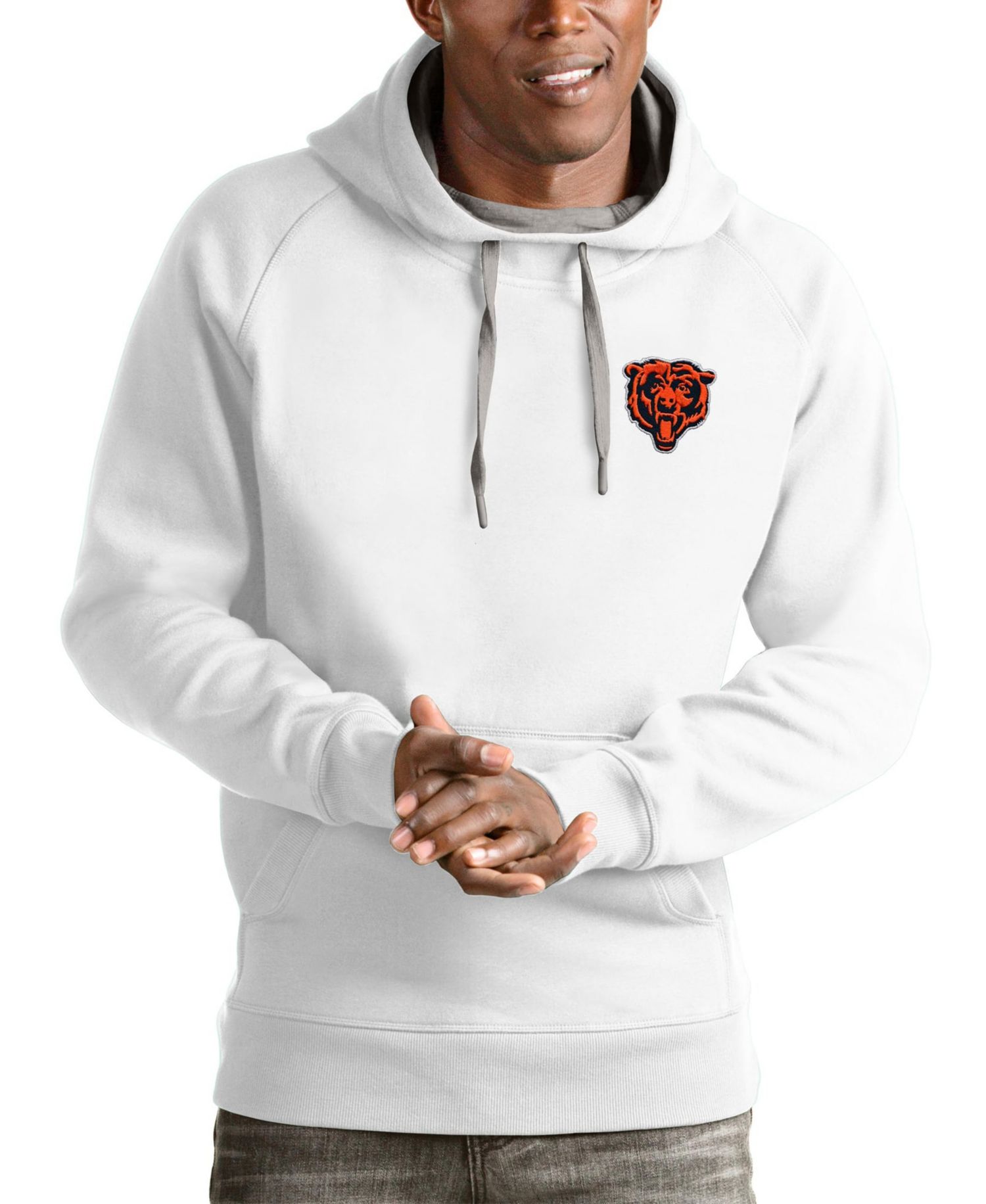 Men's Chicago Bears Twill-Applique Victory Pullover Hoodie