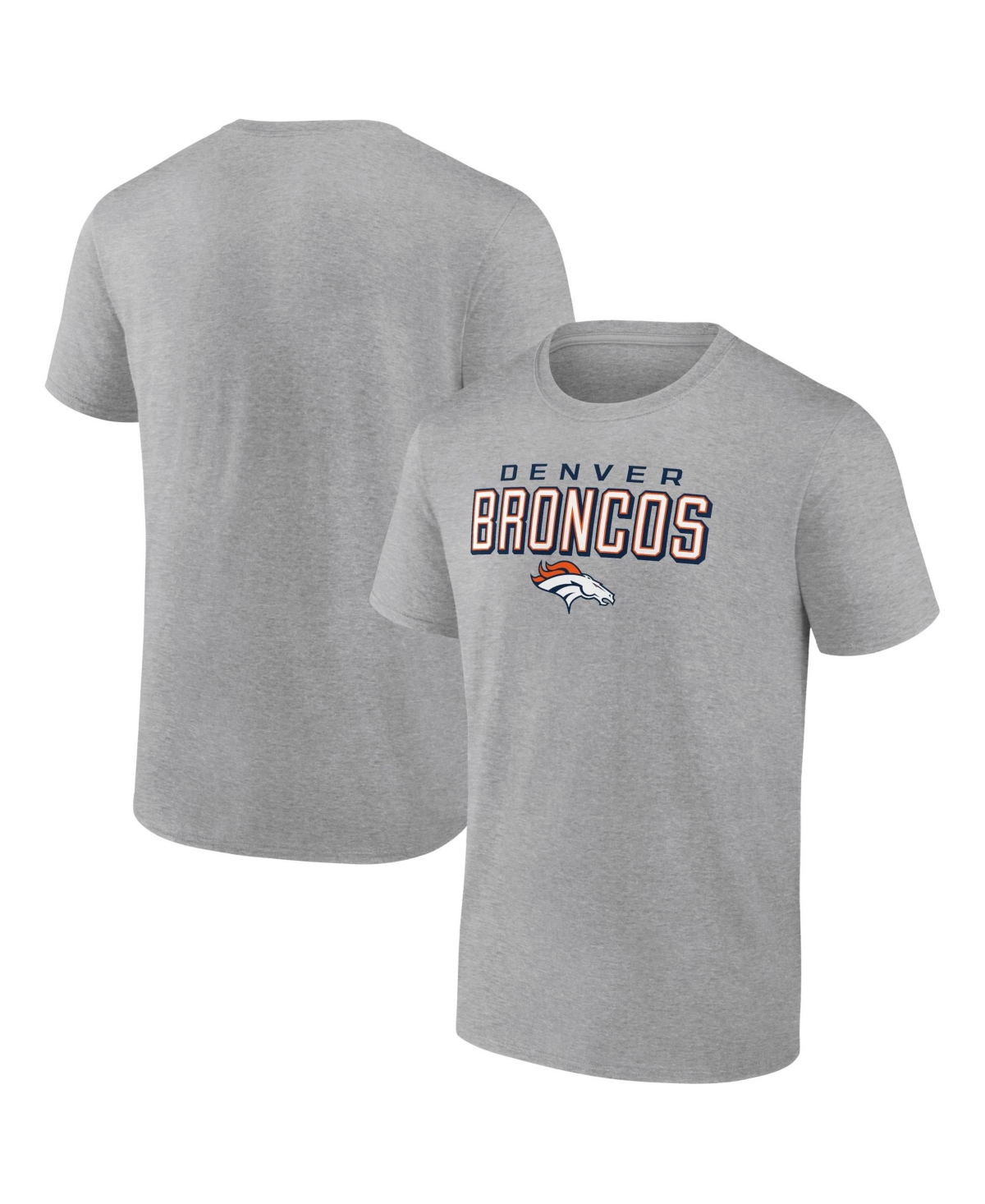 Fanatics Mto Label Men's Denver Broncos Swagger Screen-Print T-Shirt - Heather Gray