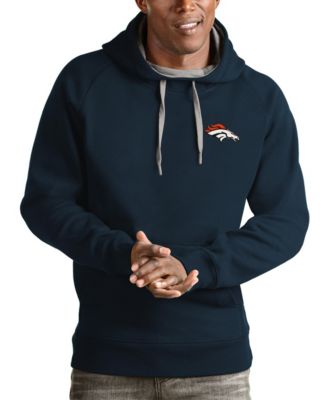 Men's Denver Broncos Victory Twill-Appliqu&eacute; Graphics Pullover Hoodie
