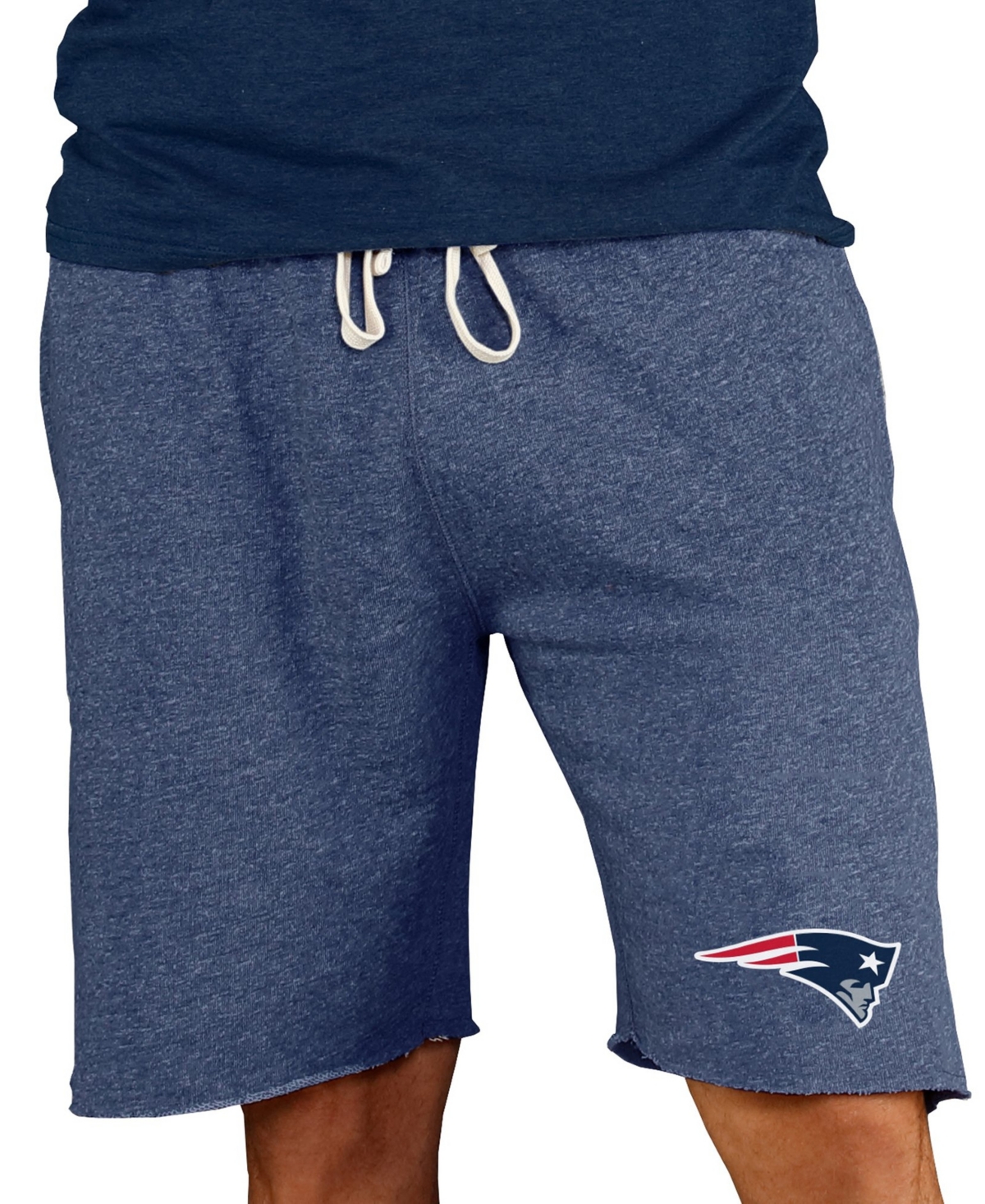 Concepts Sport Men's New England Patriots Mainstream Heathered Terry Shorts, 9" Inseam - Navy
