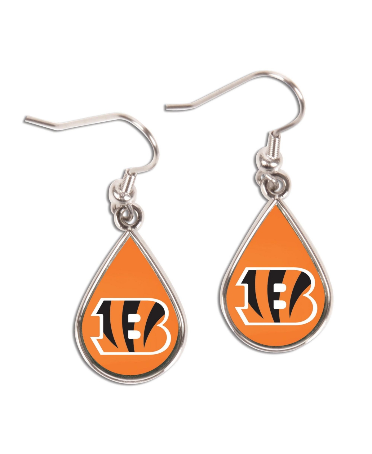 Wincraft Women's Cincinnati Bengals Silver-Tone Teardrop Dangle Earrings