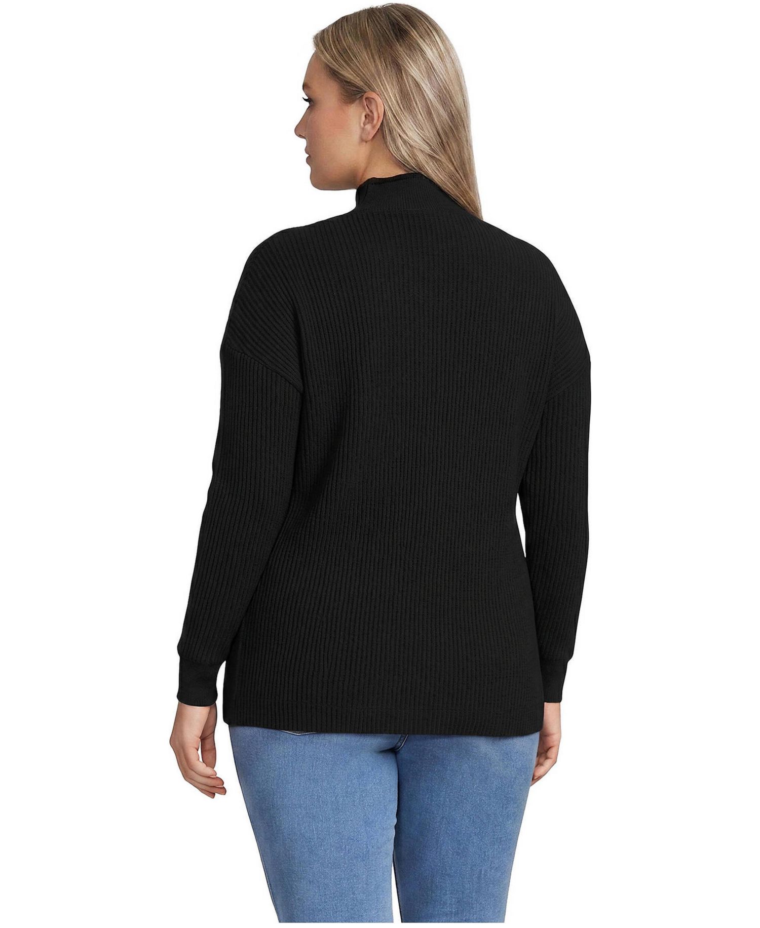 Plus Size Long Sleeve Waffle Shawl Collar Henley