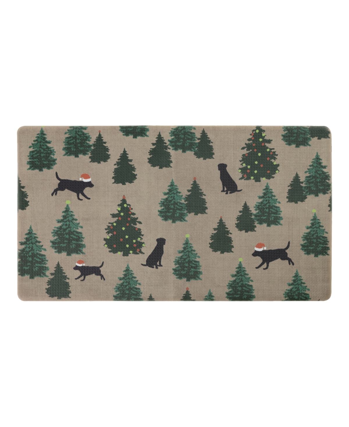 Eddie Bauer Dogs and Christmas Trees Non-Slip Kitchen Mat