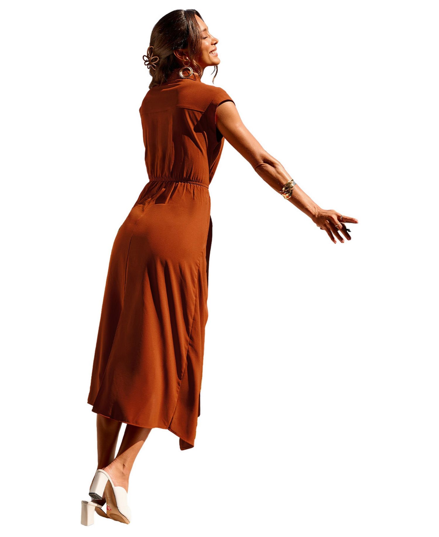Women's V-Neck Sleeveless Maxi Dress