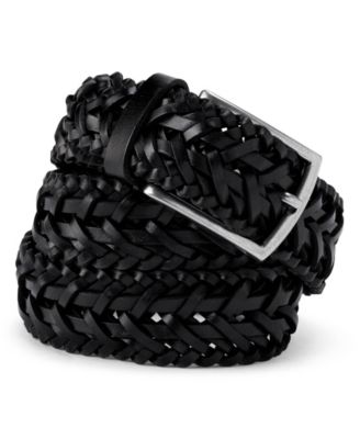 Big & Tall Braided Leather Belt