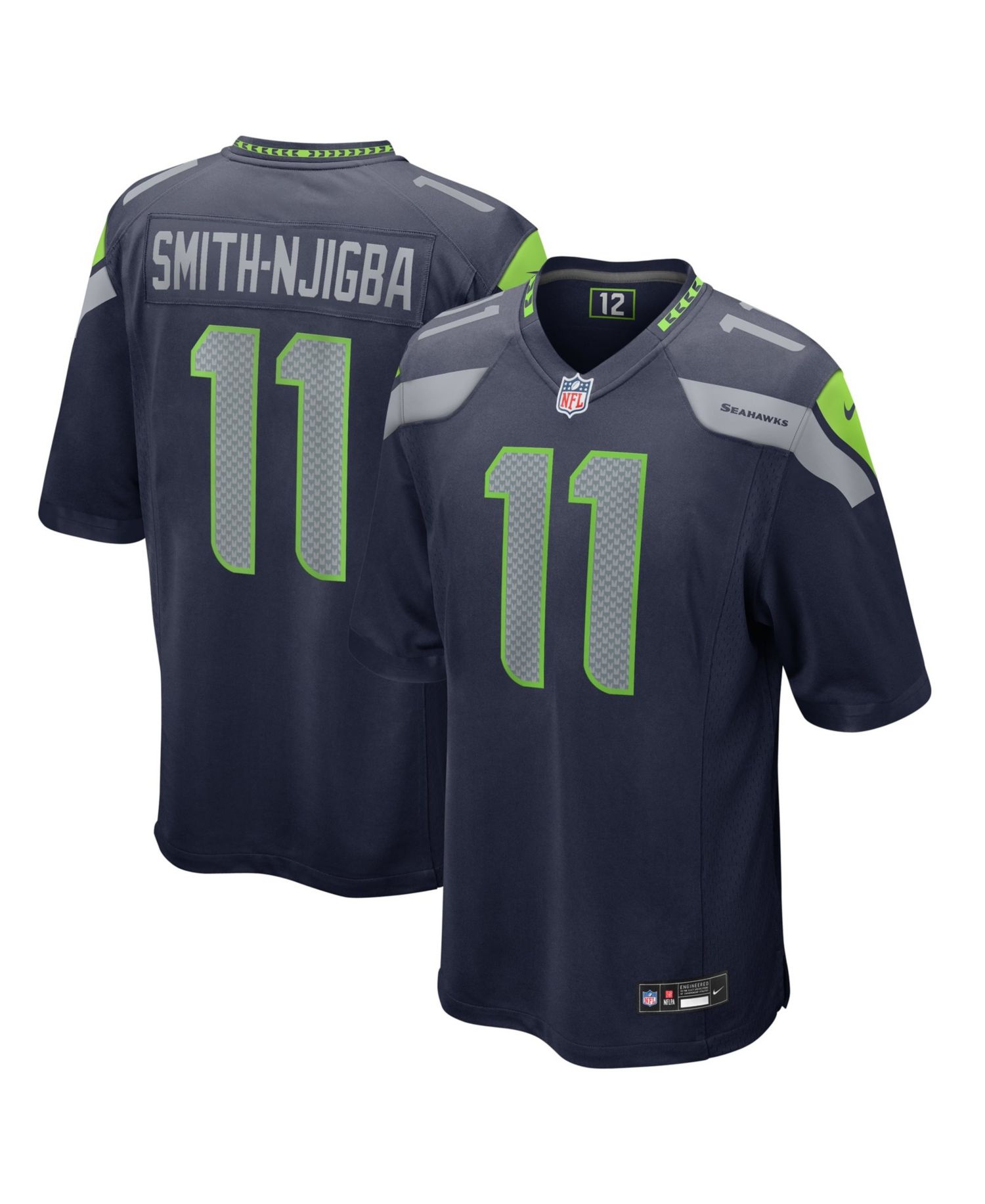 Men's Jaxon Smith-Njigba College Navy Seattle Seahawks 2023 NFL Draft First Round Pick Game Jersey