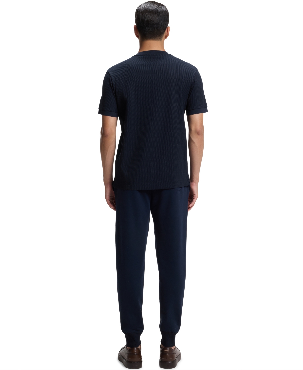 Boss by Hugo Men's Cotton-Pique Two-Tone Regular-Fit T-Shirt