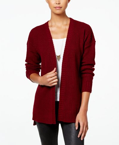 Hippie Rose Juniors' High-Low Cardigan