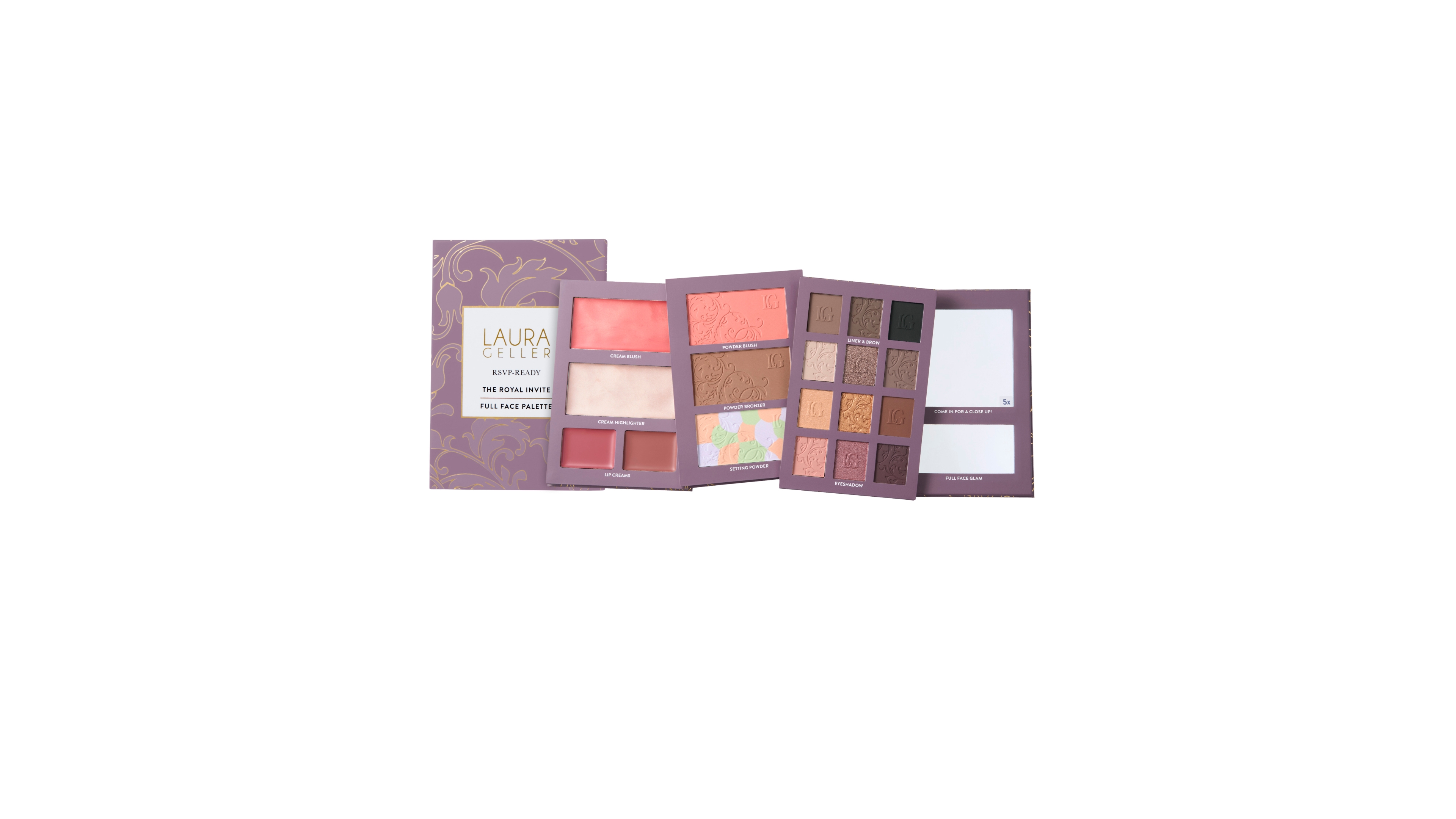 Laura Geller Beauty 3-Piece Rsvp-Ready The Royal Invite Full Face Palette Set
