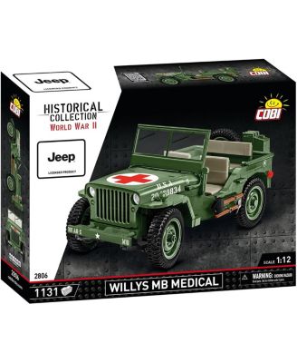 Historical Collection WWII JEEP Willys MB, Medical 1:12 Scale Vehicle, 1131 pieces