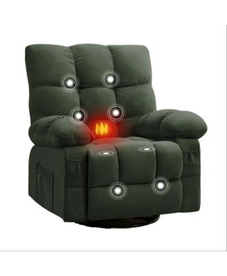 Massage Swivel Recliner Lift Chair with Vibration Massage and Heating for Elderly