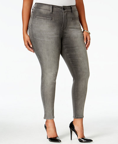 Melissa McCarthy Seven7 Trendy Plus Size Gravel Wash Pencil Jeans