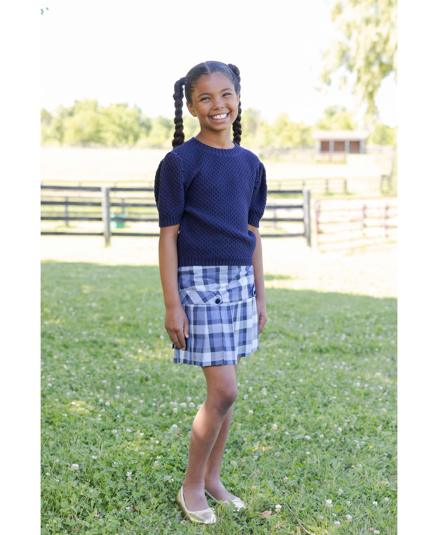 Girls 7-14 Plaid Pleated Skirt