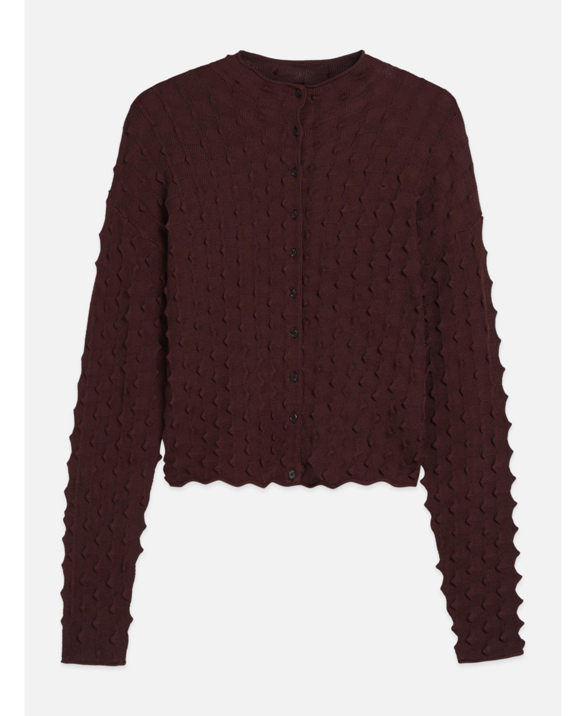 Scotch & Soda Women's Textured-Stitch Funnel-Neck Cardigan