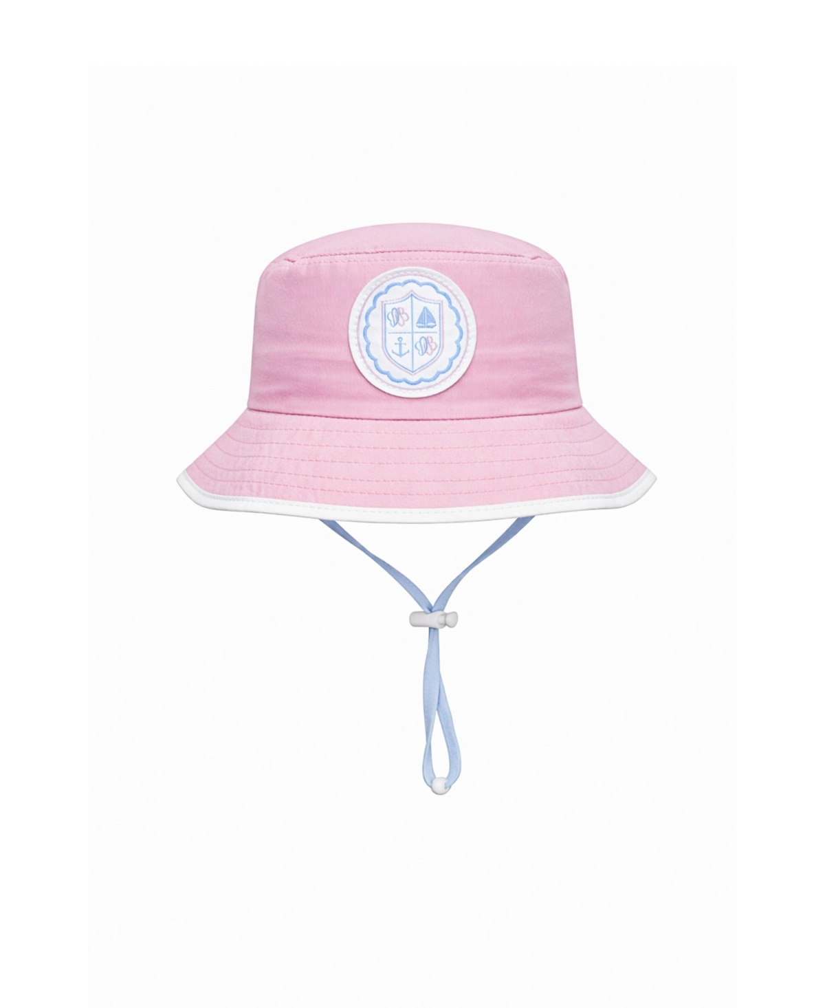 Bits & Bows Toddler Girls Coastal Crest Detachable Chin Strap Bucket Hat
