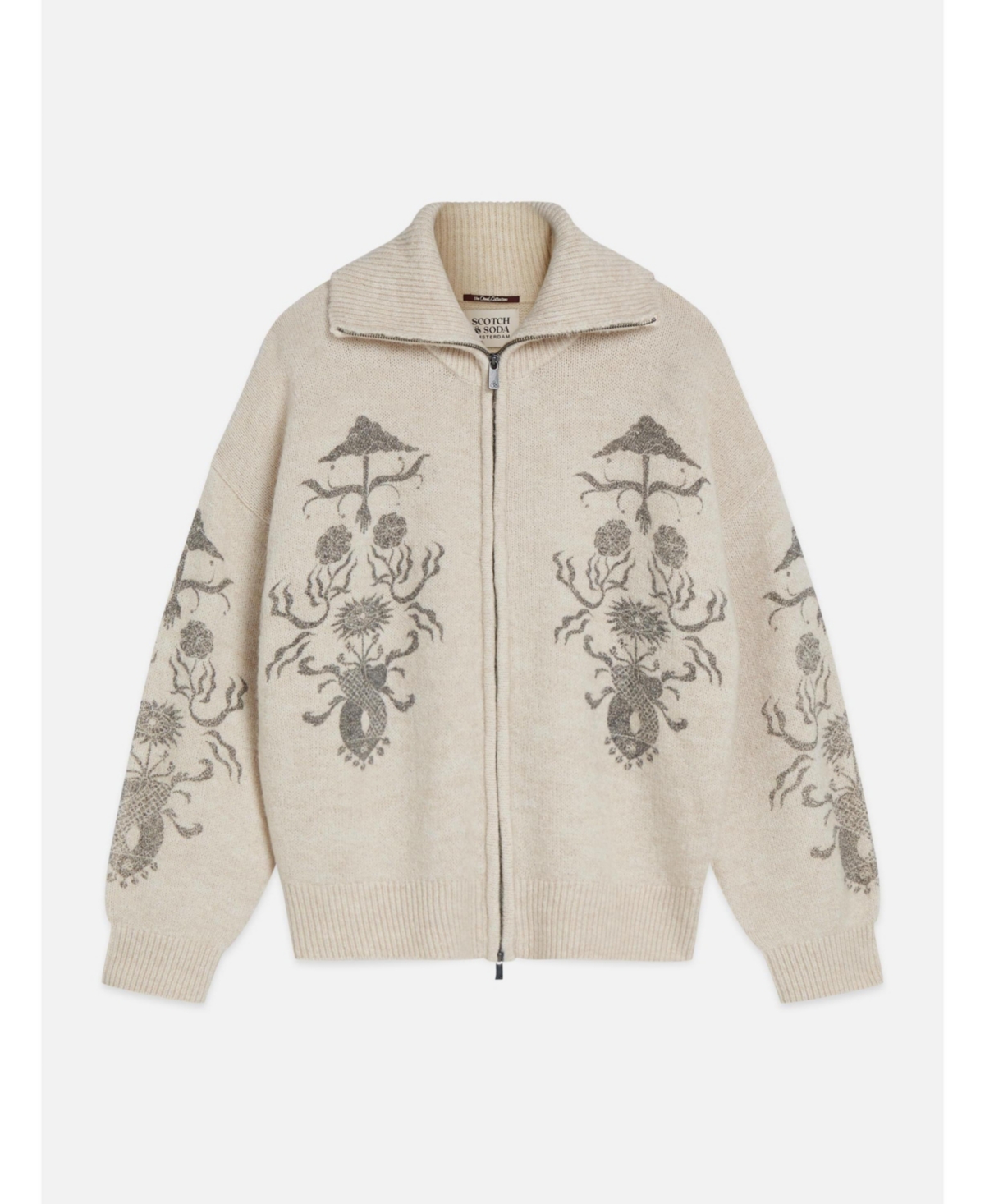 Scotch & Soda Women's Oversized Full-Zip Collared Cardigan