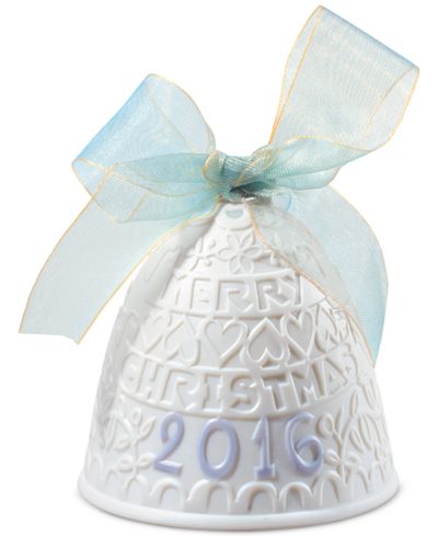 Lladró 2016 Christmas Bell Porcelain Ornament
