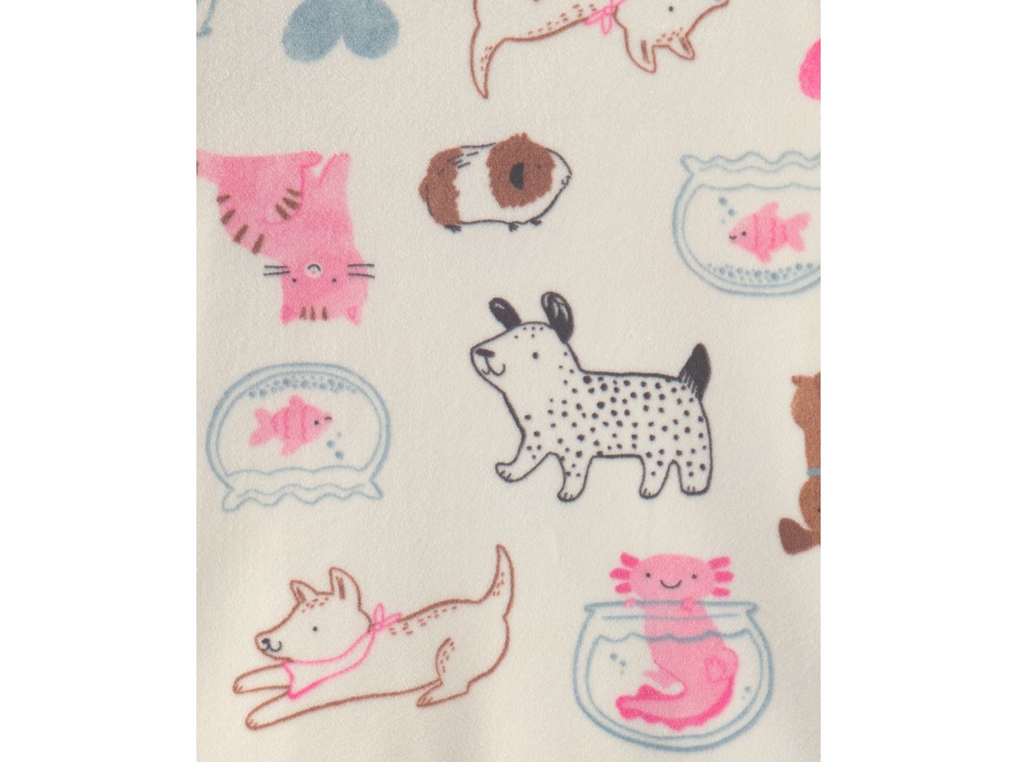 Детская пижама Carter's DreamPlush с сердечками, топ и брюки, 2 предмета, 2T-5T, цвет: Кремовый — фото 3