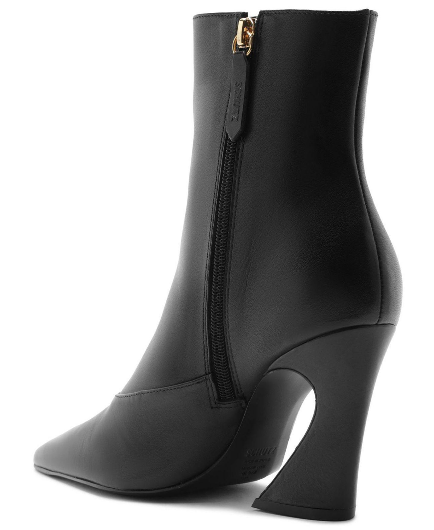 Женские ботинки Schutz Lexi Mid Pointed Toe Booties, цвет: Чёрный — фото 7