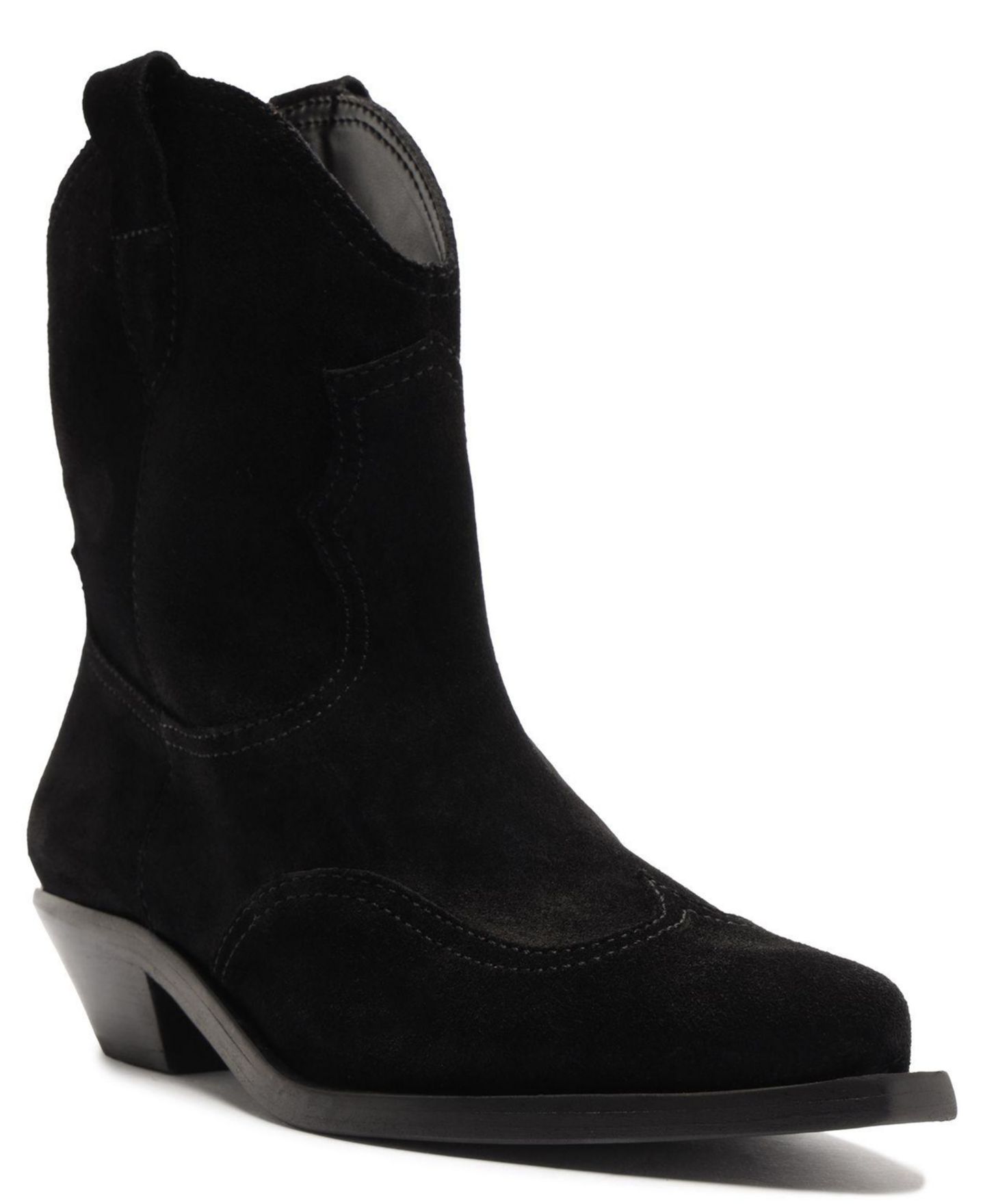 Женские ботинки Schutz Nash Block Heel Booties, цвет: Чёрный — фото 1