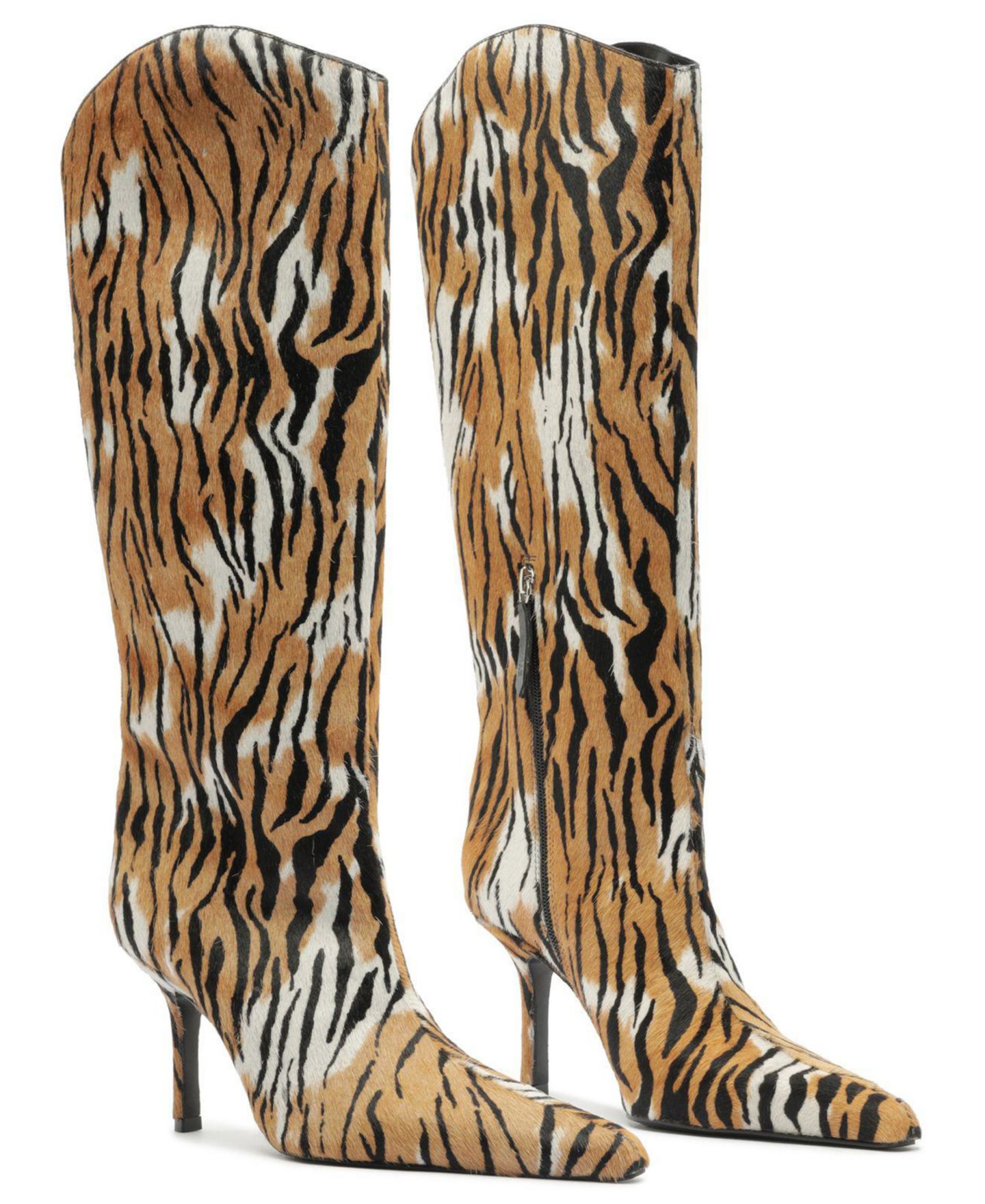 Женские ботинки Schutz Mary Ellen Heeled Pointed Toe Tall Dress Boots, цвет: С принтом — фото 12