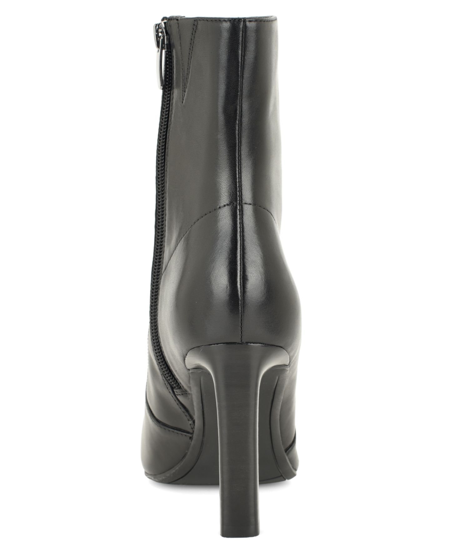Женские ботинки Nine West Halla Snip Toe Block Heel Booties, цвет: Чёрный кожаный — фото 3