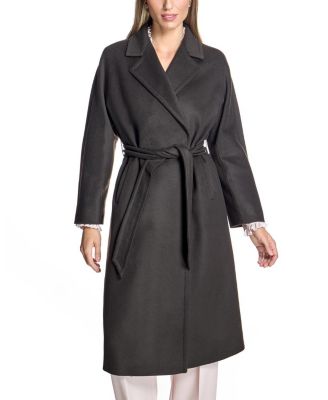 Women's Belted Wrap Wool-Cashmere Blend Coat