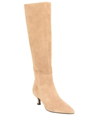 Women's Akenzie Tall Suede Kitten Heel Dress Boots, Regular & Wide Calf