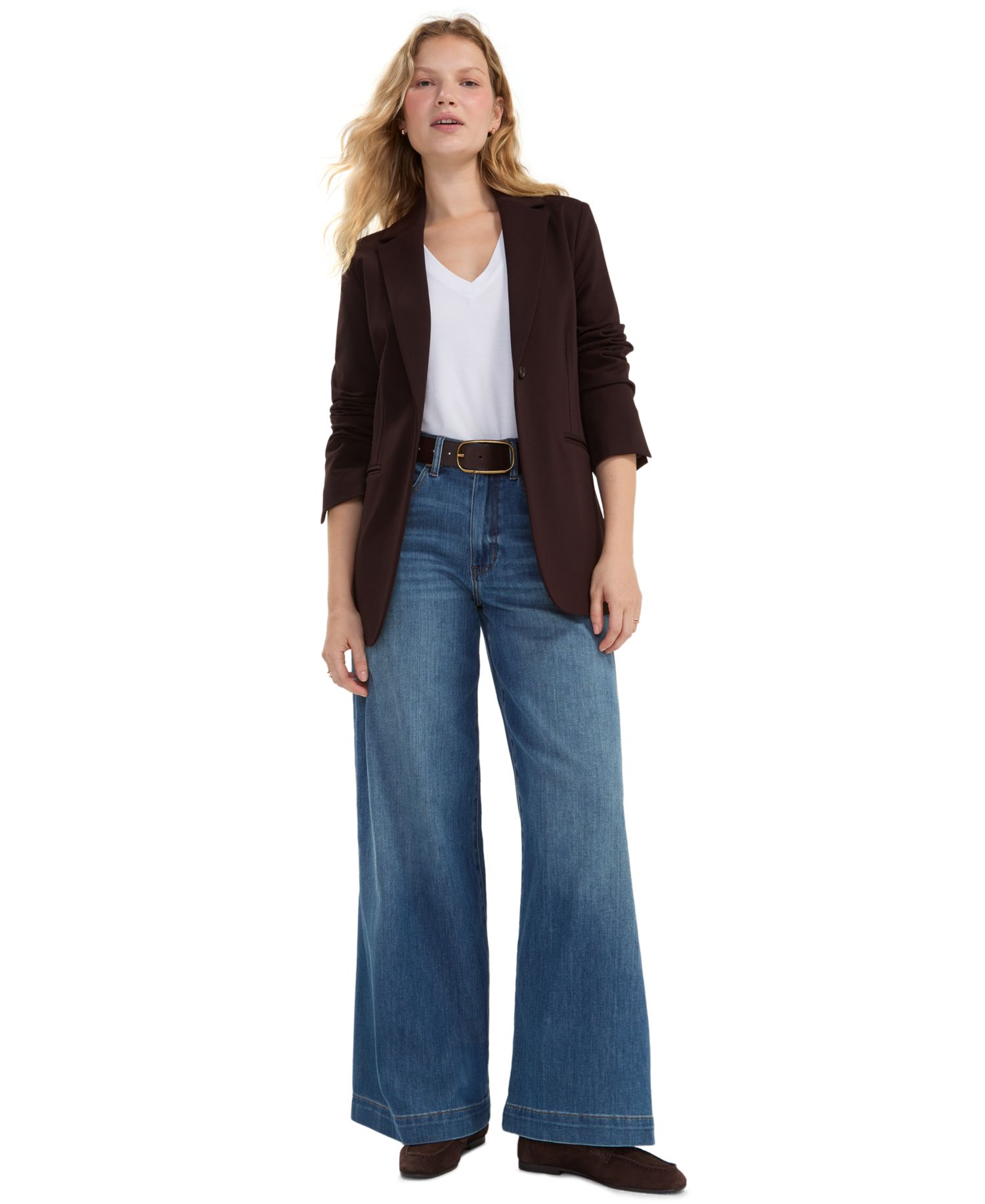 Women's High-Rise Wide-Leg Relaxed Denim Jeans