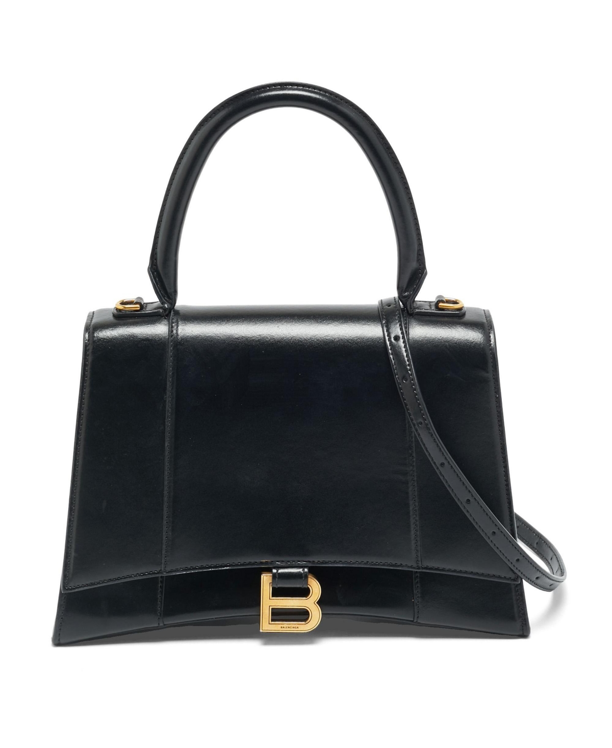 Pre-Owned Balenciaga Women's Hourglass Medium Leather Top Handle Bag