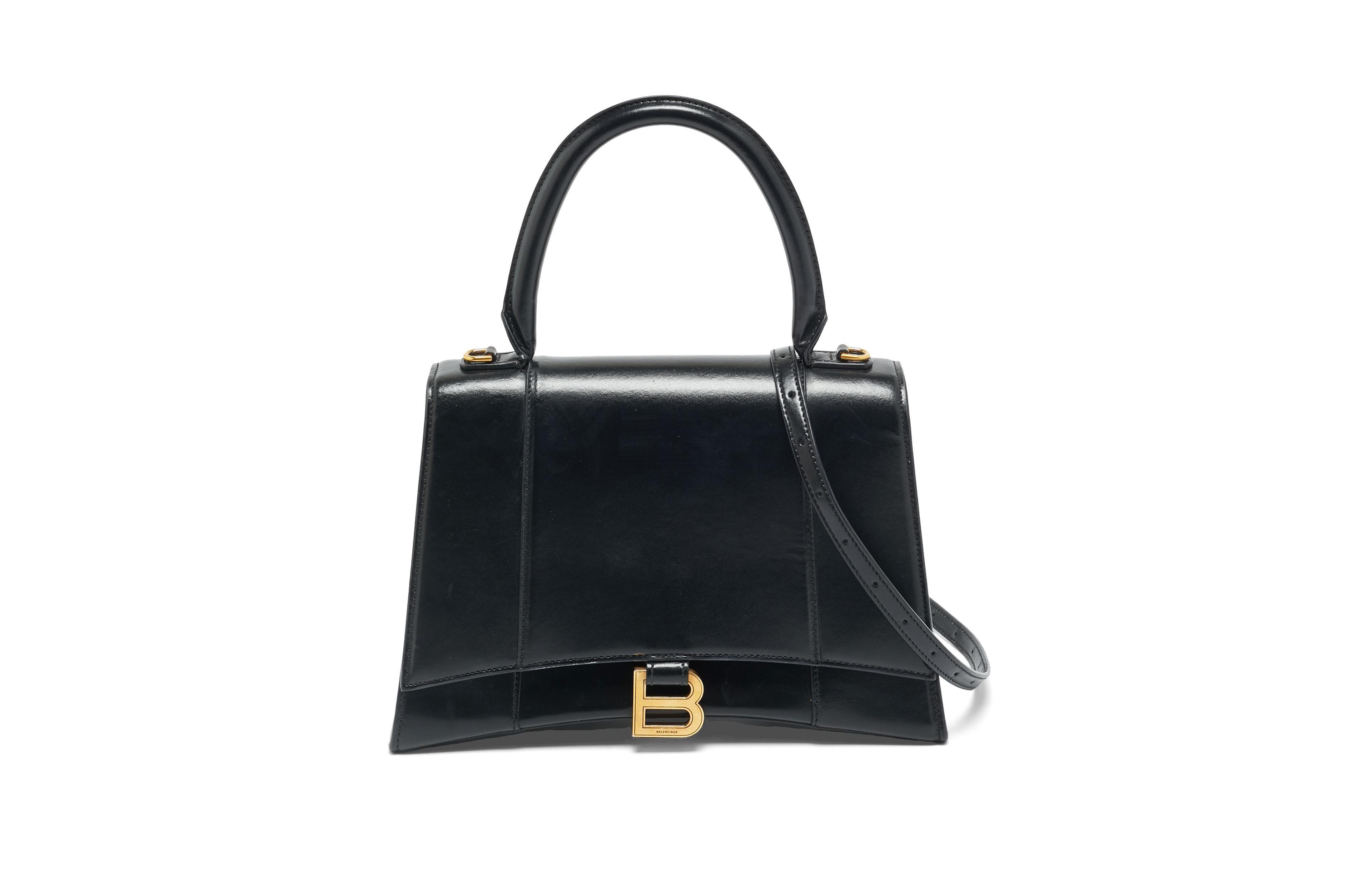 Pre-Owned Balenciaga Women's Hourglass Medium Leather Top Handle Bag