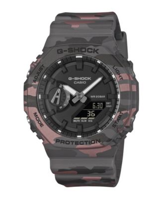 Men's Analog Digital Grey Camo Resin Watch 45.4 mm