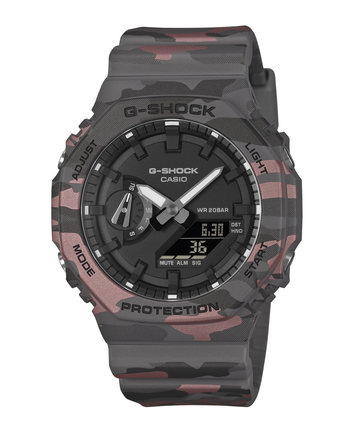 G-shock Men's Analog Digital Grey Camo Resin Watch 45.4 Mm